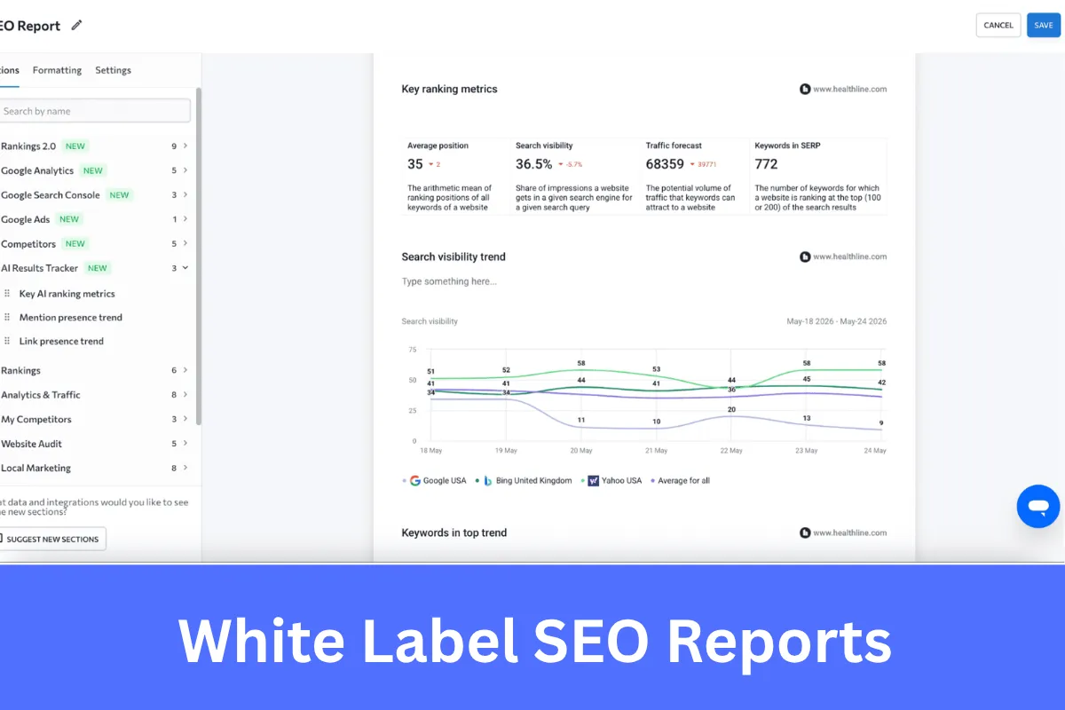 White Label SEO Reports for digital marketing agencies